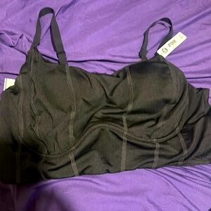 Corset type black brawl with underwire